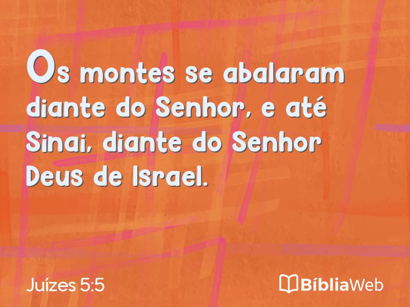 Juízes 5:5 em imagem para compartilhar