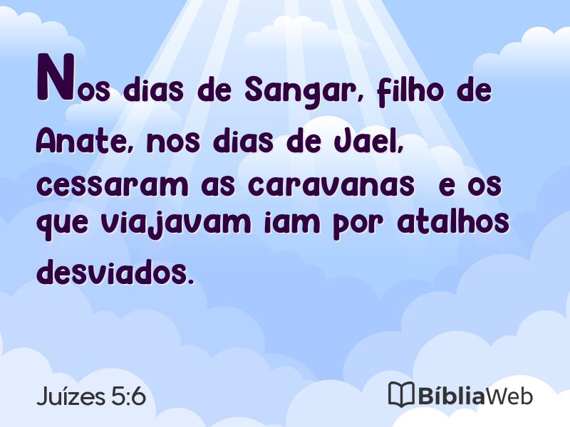 Juízes 5:6 em imagem para compartilhar