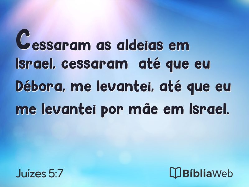 Juízes 5:7 em imagem para compartilhar