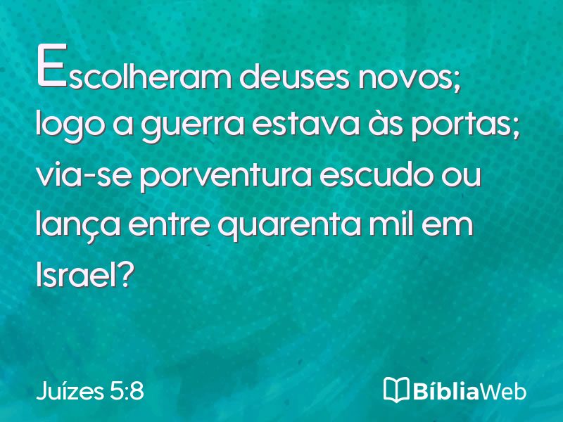 Juízes 5:8 em imagem para compartilhar