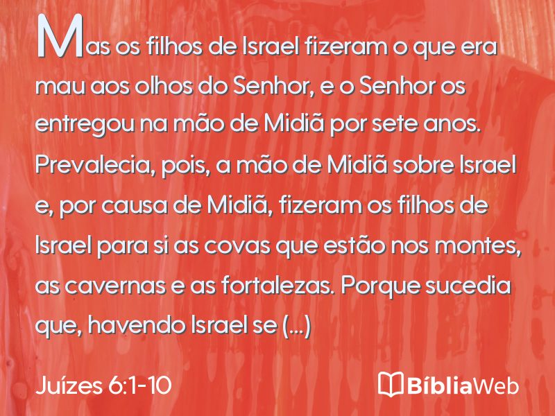 Juízes 6:1-10 em imagem para compartilhar