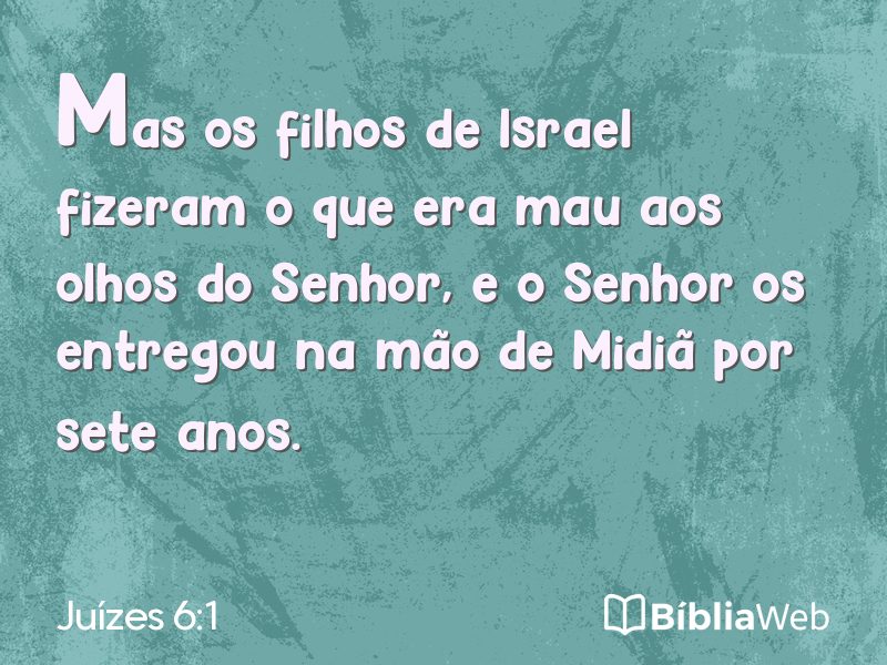 Juízes 6:1 em imagem para compartilhar