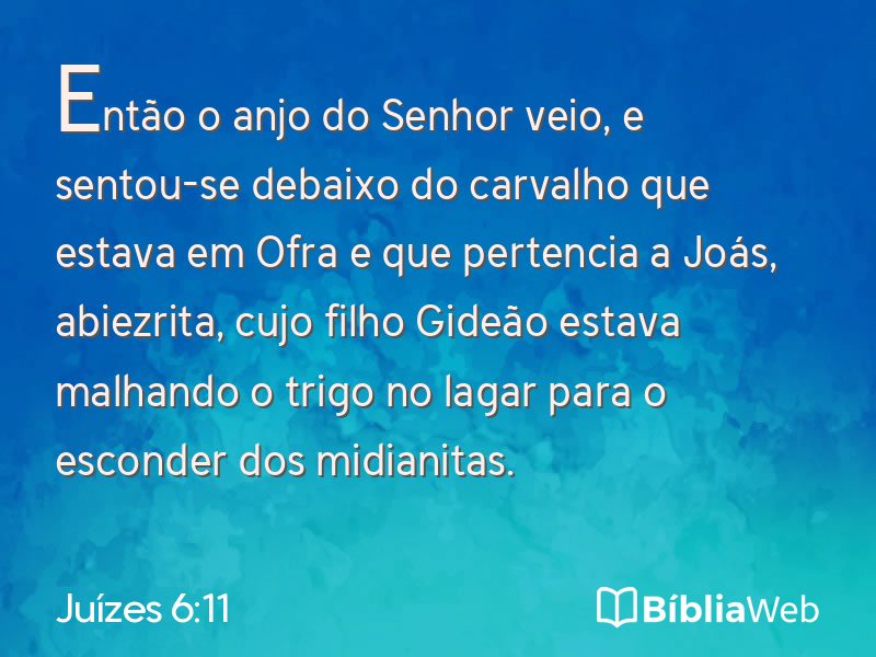 Juízes 6:11 em imagem para compartilhar