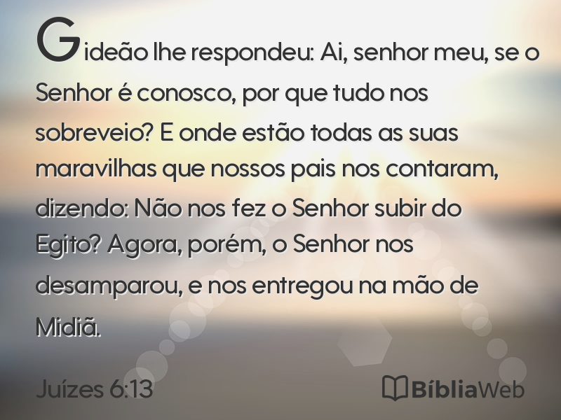 Juízes 6:13 em imagem para compartilhar