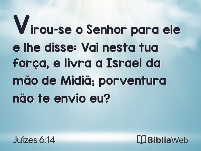 Juízes 6:14 em imagem para compartilhar