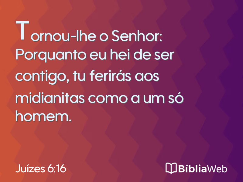 Juízes 6:16 em imagem para compartilhar