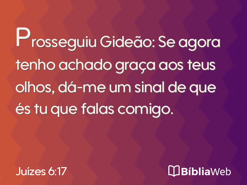 Juízes 6:17 em imagem para compartilhar