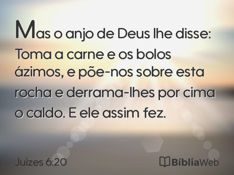 Juízes 6:20 em imagem para compartilhar