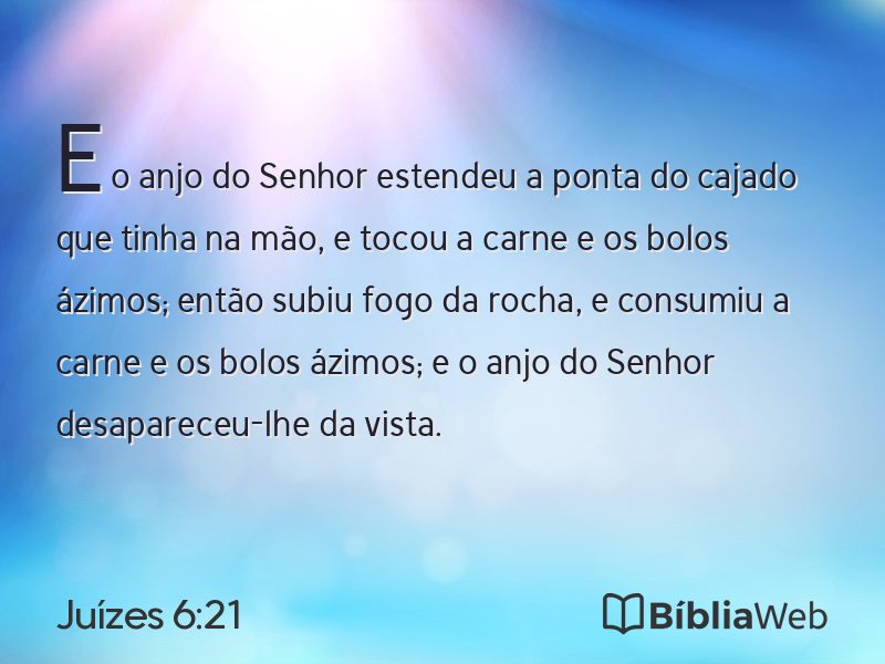 Juízes 6:21 em imagem para compartilhar