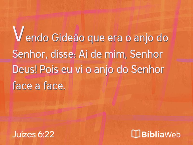 Juízes 6:22 em imagem para compartilhar