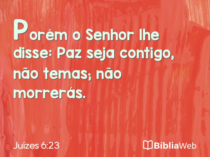 Juízes 6:23 em imagem para compartilhar