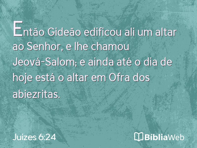 Juízes 6:24 em imagem para compartilhar