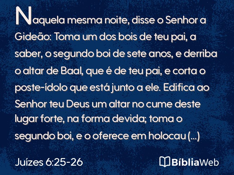 Juízes 6:25-26 em imagem para compartilhar