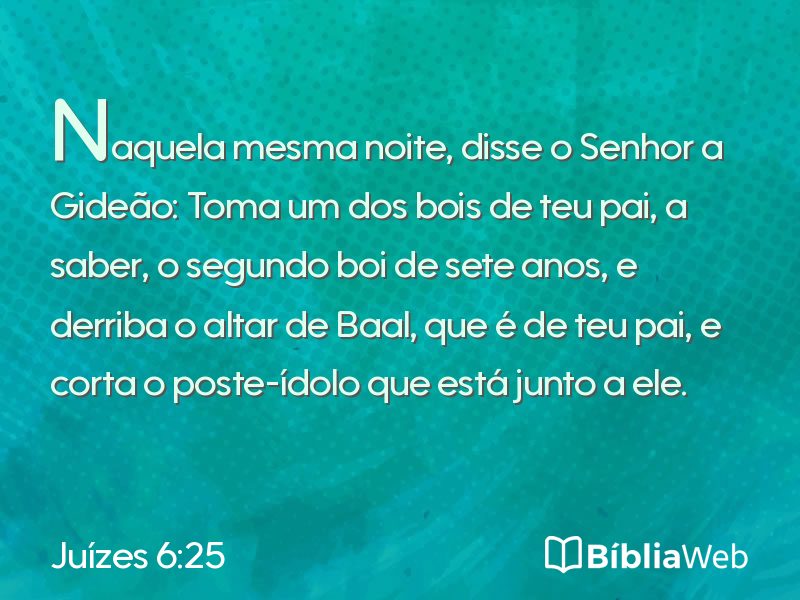 Juízes 6:25 em imagem para compartilhar