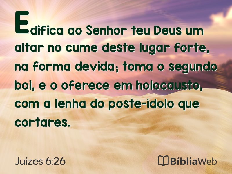 Juízes 6:26 em imagem para compartilhar