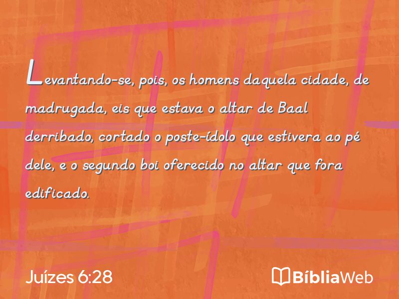 Juízes 6:28 em imagem para compartilhar