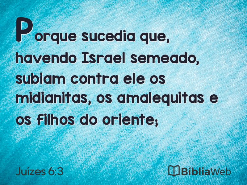 Juízes 6:3 em imagem para compartilhar