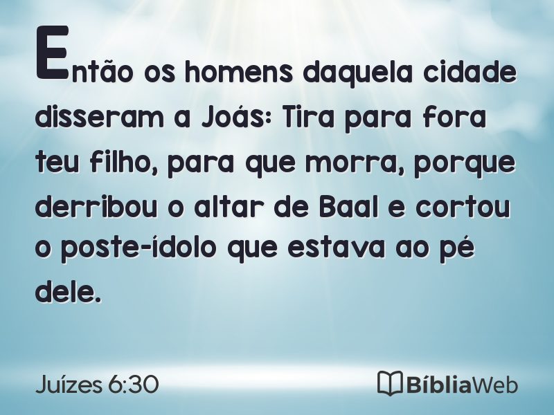 Juízes 6:30 em imagem para compartilhar