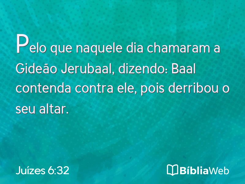 Juízes 6:32 em imagem para compartilhar