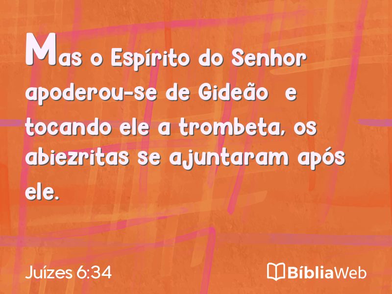 Juízes 6:34 em imagem para compartilhar