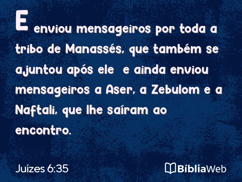 Juízes 6:35 em imagem para compartilhar