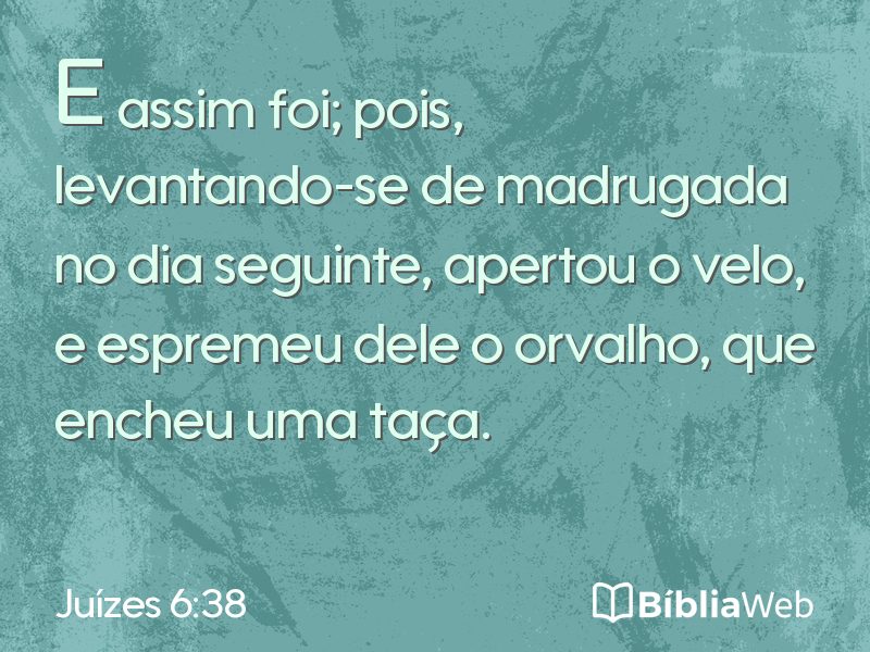 Juízes 6:38 em imagem para compartilhar