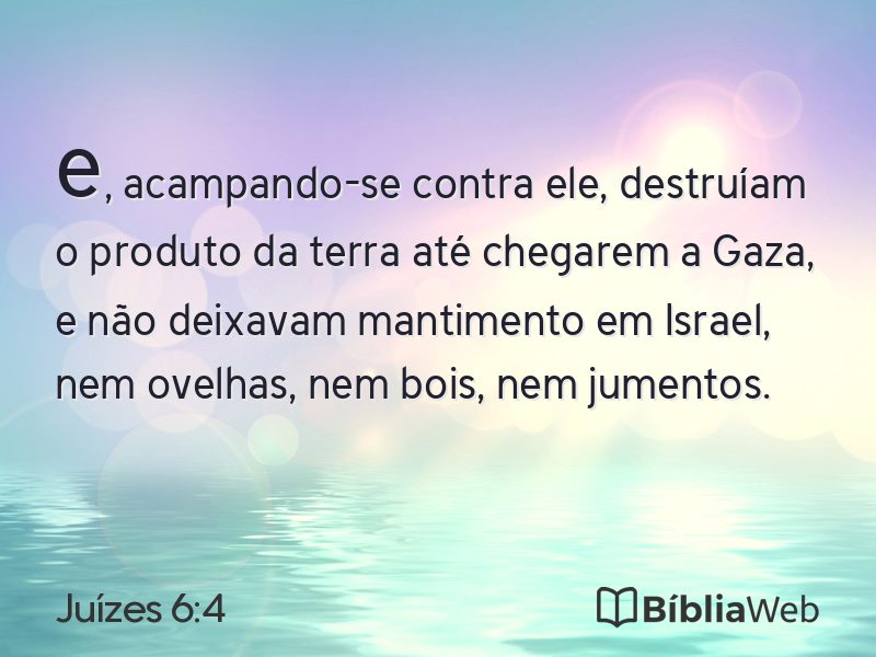 Juízes 6:4 em imagem para compartilhar