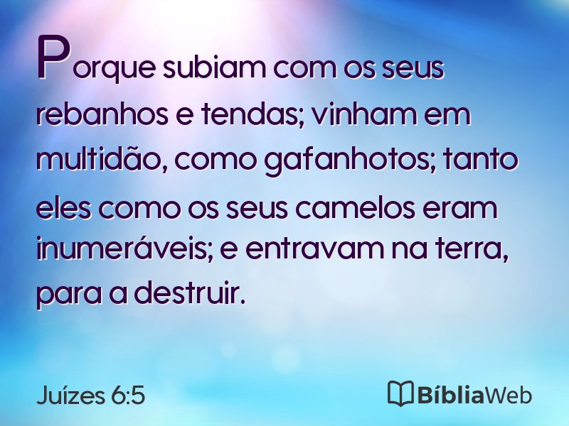 Juízes 6:5 em imagem para compartilhar