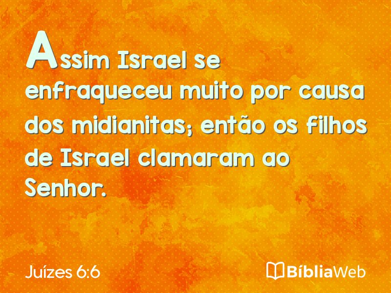 Juízes 6:6 em imagem para compartilhar
