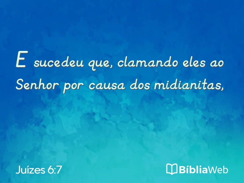 Juízes 6:7 em imagem para compartilhar