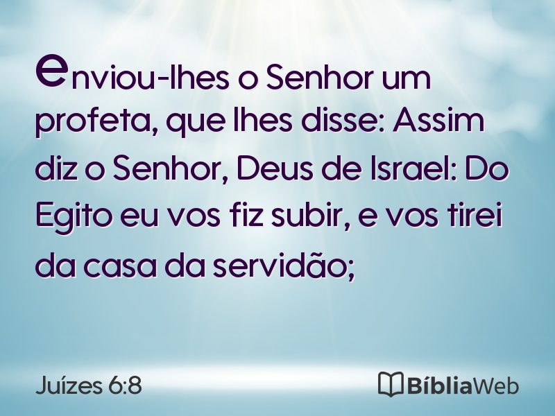 Juízes 6:8 em imagem para compartilhar