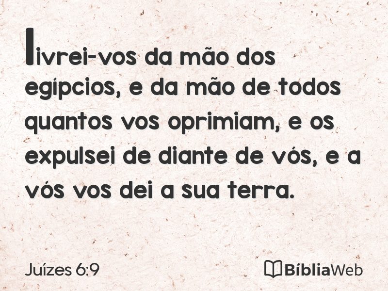 Juízes 6:9 em imagem para compartilhar