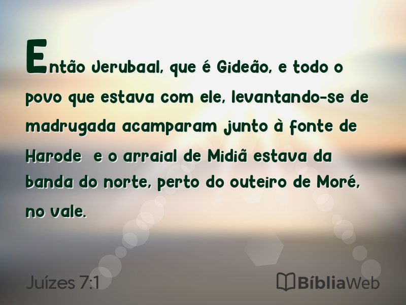 Juízes 7:1 em imagem para compartilhar