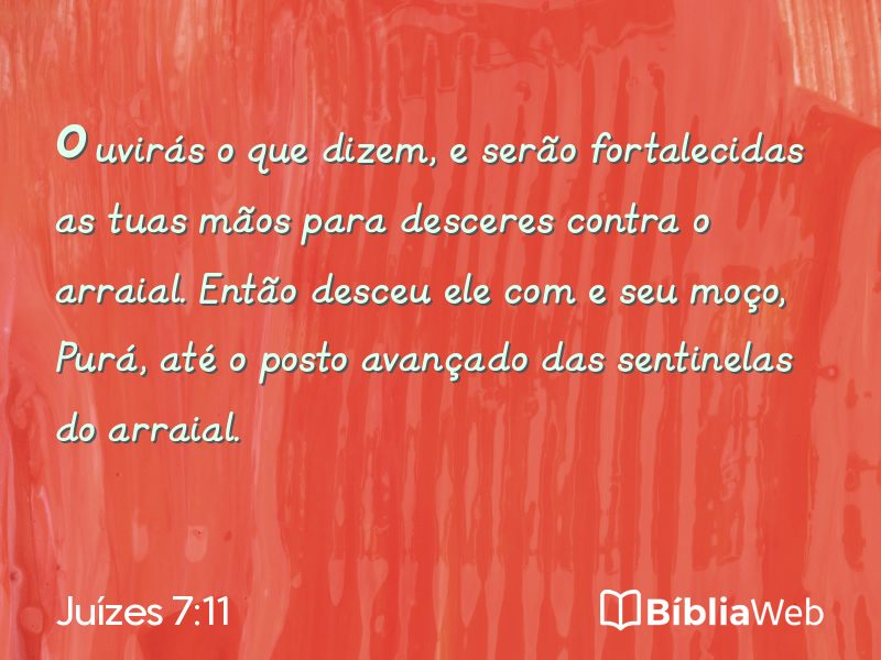 Juízes 7:11 em imagem para compartilhar