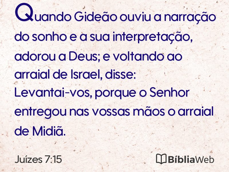 Juízes 7:15 em imagem para compartilhar