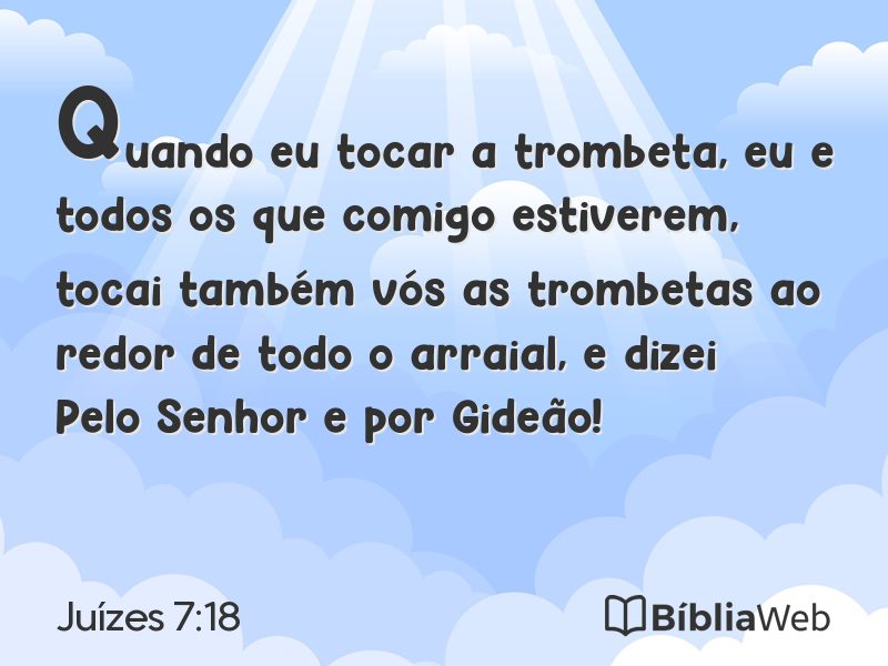 Juízes 7:18 em imagem para compartilhar