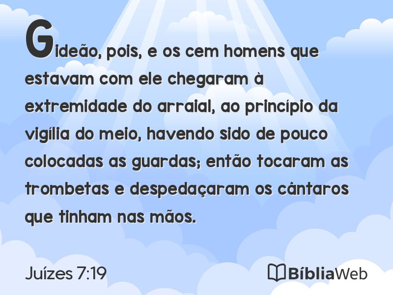 Juízes 7:19 em imagem para compartilhar