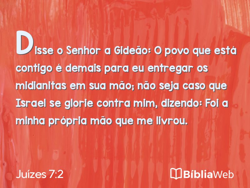 Juízes 7:2 em imagem para compartilhar
