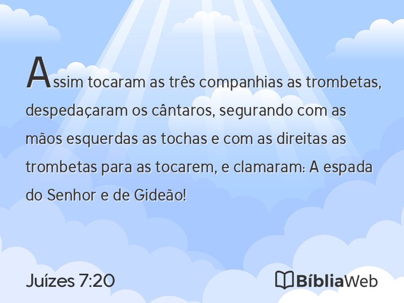 Juízes 7:20 em imagem para compartilhar