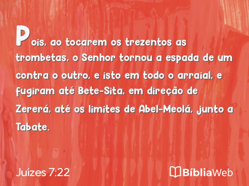 Juízes 7:22 em imagem para compartilhar