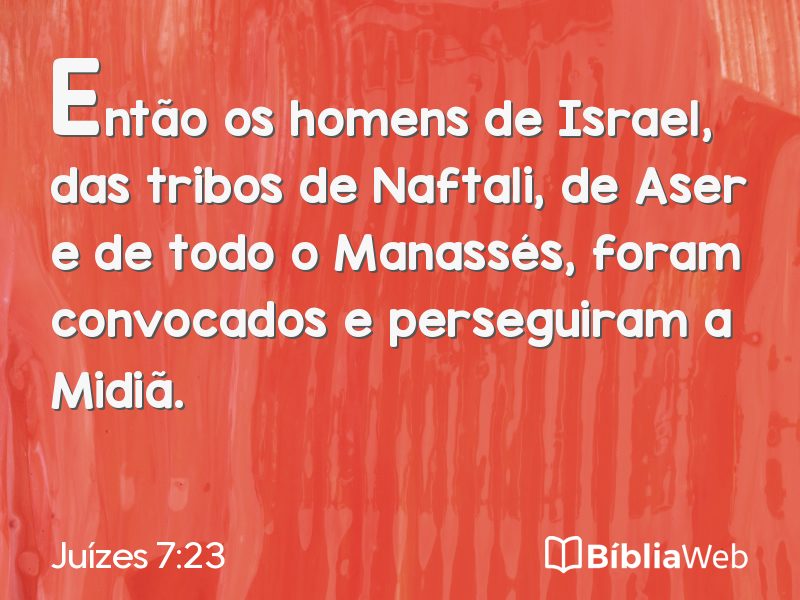 Juízes 7:23 em imagem para compartilhar