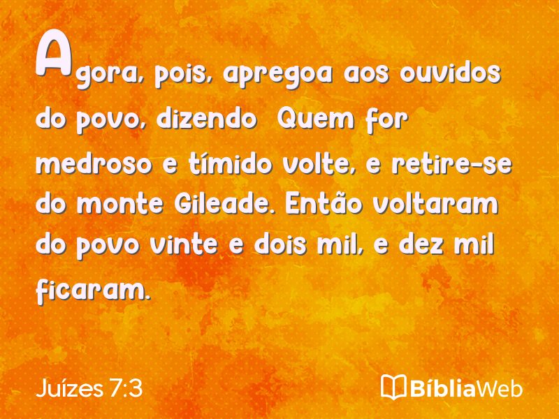 Juízes 7:3 em imagem para compartilhar