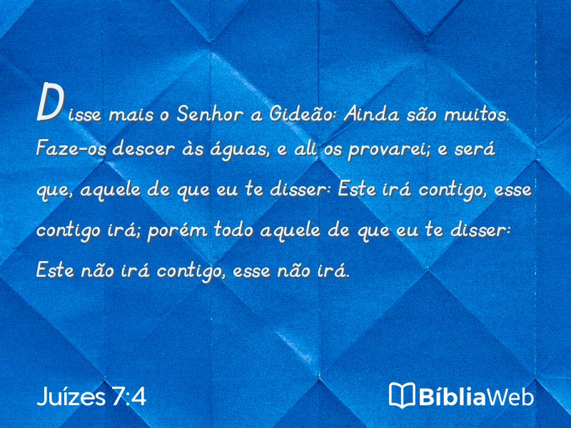 Juízes 7:4 em imagem para compartilhar