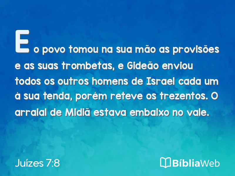 Juízes 7:8 em imagem para compartilhar