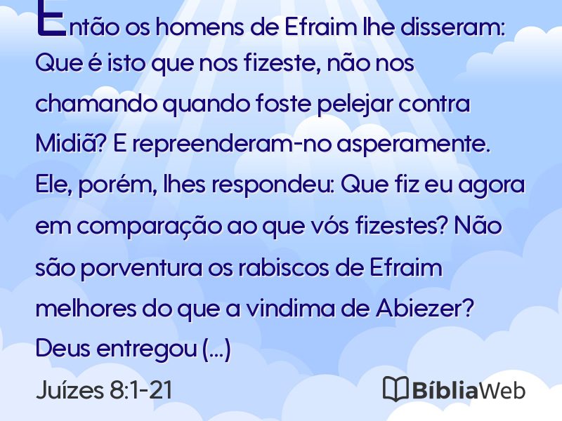 Juízes 8:1-21 em imagem para compartilhar