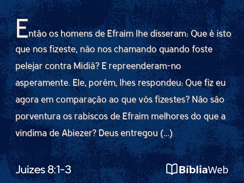 Juízes 8:1-3 em imagem para compartilhar