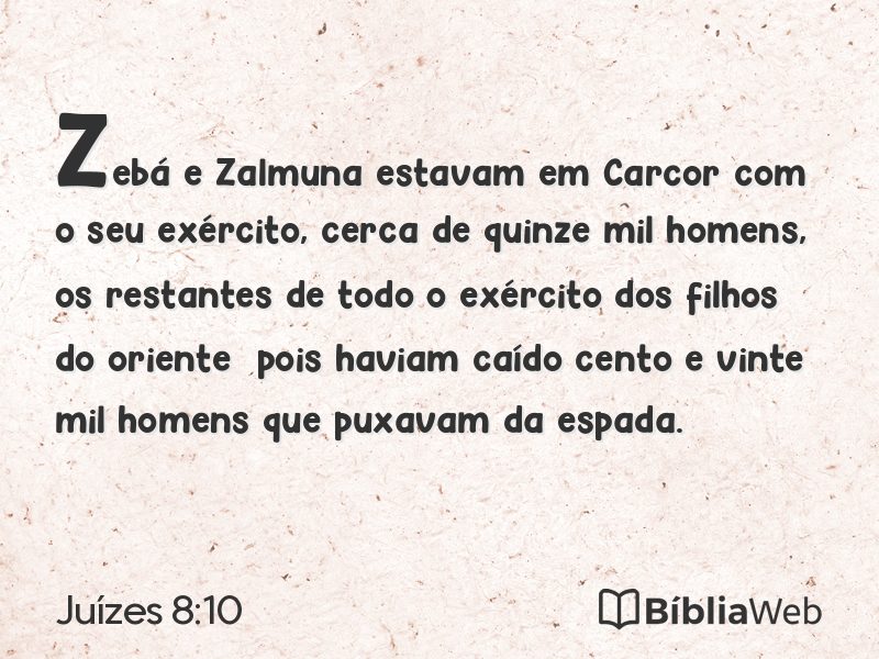 Juízes 8:10 em imagem para compartilhar