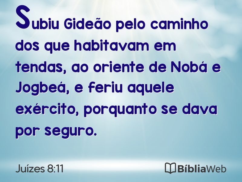 Juízes 8:11 em imagem para compartilhar