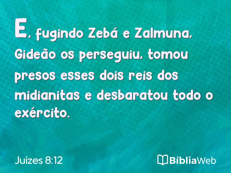 Juízes 8:12 em imagem para compartilhar