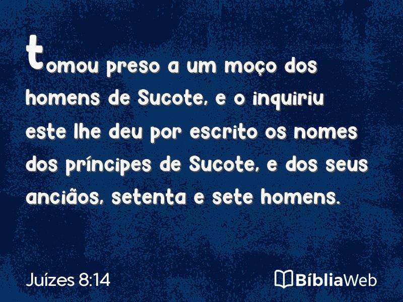 Juízes 8:14 em imagem para compartilhar